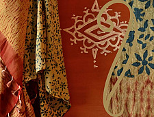 Handful of stars  ( Shibori ~ Ajrakh dupatta ) - {u}